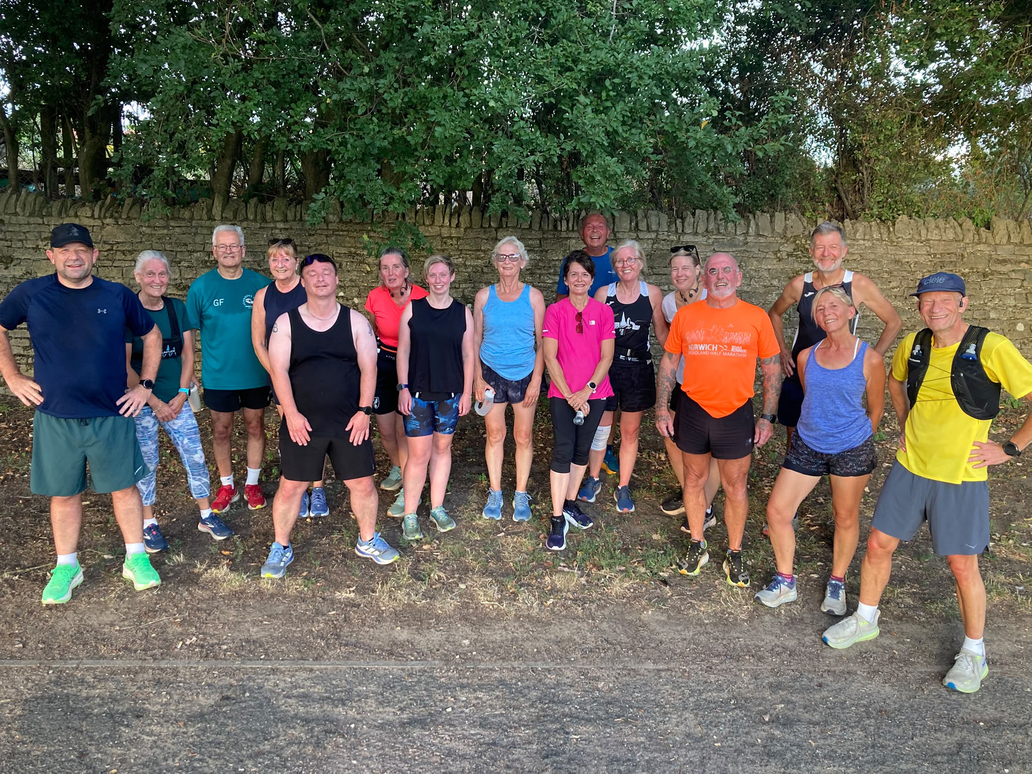 Norfolk Run Collective runners during a weekly session, week 6